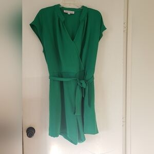 Emma And Michele Ladies XL Green Wrap Tie Romper